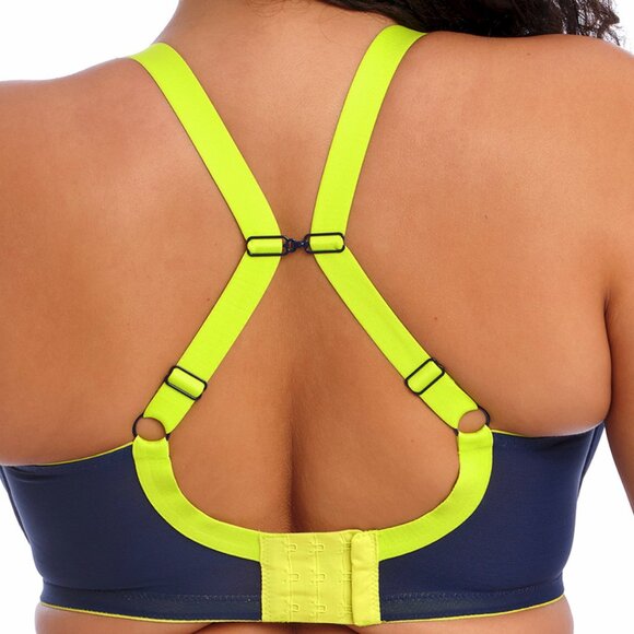 Elomi Navy and Neon Yellow Bra - Picture 3 of 3